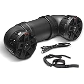 BOSS Audio Systems ATVB6.5R ATV UTV Weatherproof Sound System - 6.5 Inch Speakers, 1 Inch Tweeters, Built-in Amplifier, Bluetooth, Rechargeable Battery, Easy Installation for 12 Volt Vehicles