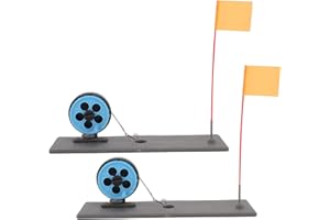 2pcs Ice Fishing Flag Marker Rod Automatic Floating Stable Portable Ice Fishing Rod Tip Up for Winter