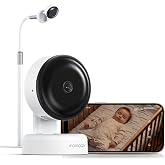 Momcozy Smart Baby Monitor, 2K HD &amp; Night Vision Contact-Free Baby Monitor | Sleep Summary, Electric Safe Fence, Cry/Motion Detection &amp; Auto Soothing, 2.4/5GHz WiFi, 2-Way Audio, No Subscription, BM08