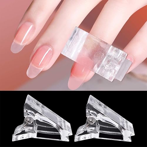 5 Stück Transparente Nagelspitzen-Clips – Aus Acryl, Für Poly Gel & Nagelverlängerung, 3,6 X 3,6 X 3 Cm