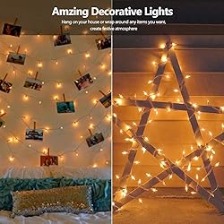 Brightown Christmas String Lights 2 Pack Clear Warm