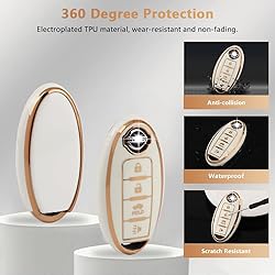 PIFOOG for Nissan Key Fob Cover TPU Soft Keychain