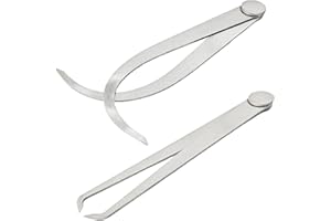 AUXBC 1 Pair 150mm (6 Inch) Inside Outside Caliper Set, Stainless Steel Measuring Tool with Firm Friction Joint for Accurate Internal and External Measurements