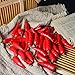 Hagao Fake Pepper, Millet Pepper Simulation Lifelike Hot Chili for Home Kitchen Party Pub Decoration Cabinet Ornament 50 pcs Red