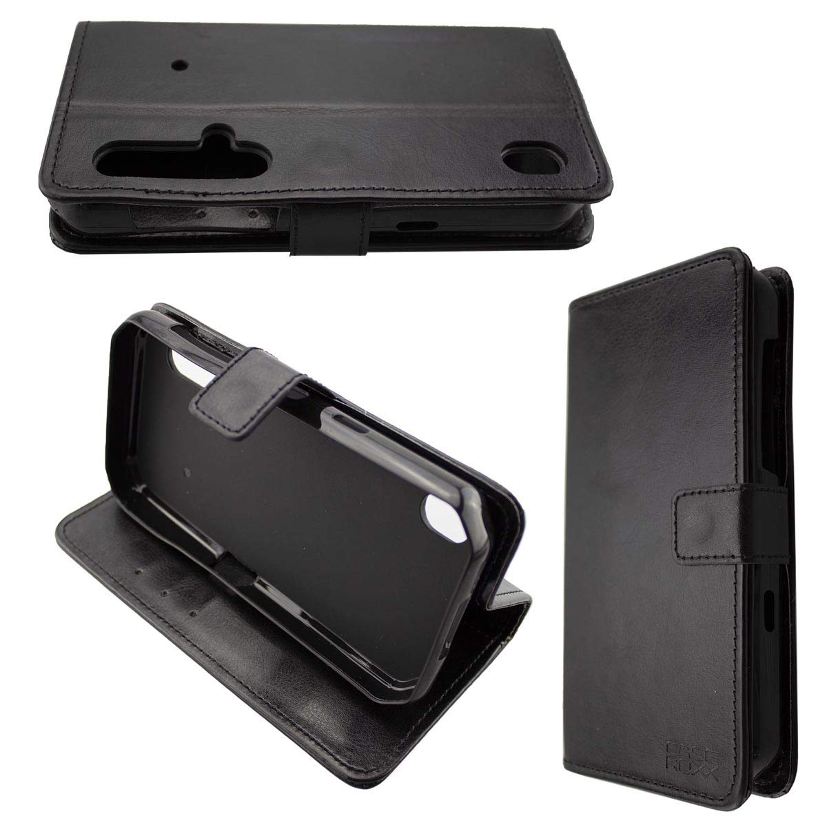 caseroxx Bookstyle-Case for Blackview BV9900 / Pro/E, Cover, faux leather, black, Card Slots & Magnetic Closure