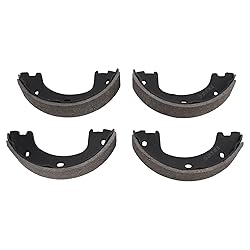 TRQ Rear Parking Brake Shoe Set Compatible with