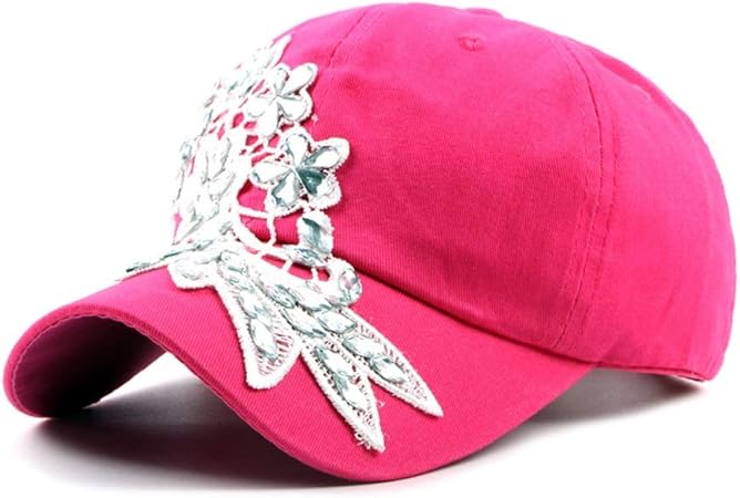 casquette fleur rose