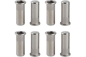 LJFMDLN 80pcs Flat Head Rivet Nuts Sealed Stainless Steel Blind Threaded Inserts Nut Closed End Hermetic Waterproof Nut (Size