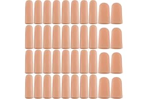 ANCIRS Gel Finger Support Protector Gloves, Gel Finger Cots/Covers - Different Sizes Silicone Fingertips for Hands Cracking, Eczema Skin (40pcs)