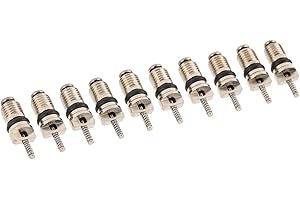 Ac Schrader Valve,50PCS Car Air Conditioning Valve Core,Aluminium Alloy Copper Auto AC System High Pressure Valve Stem Core R