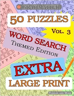 Extra Large Print Word Search Puzzles Volume 3 Gray - 