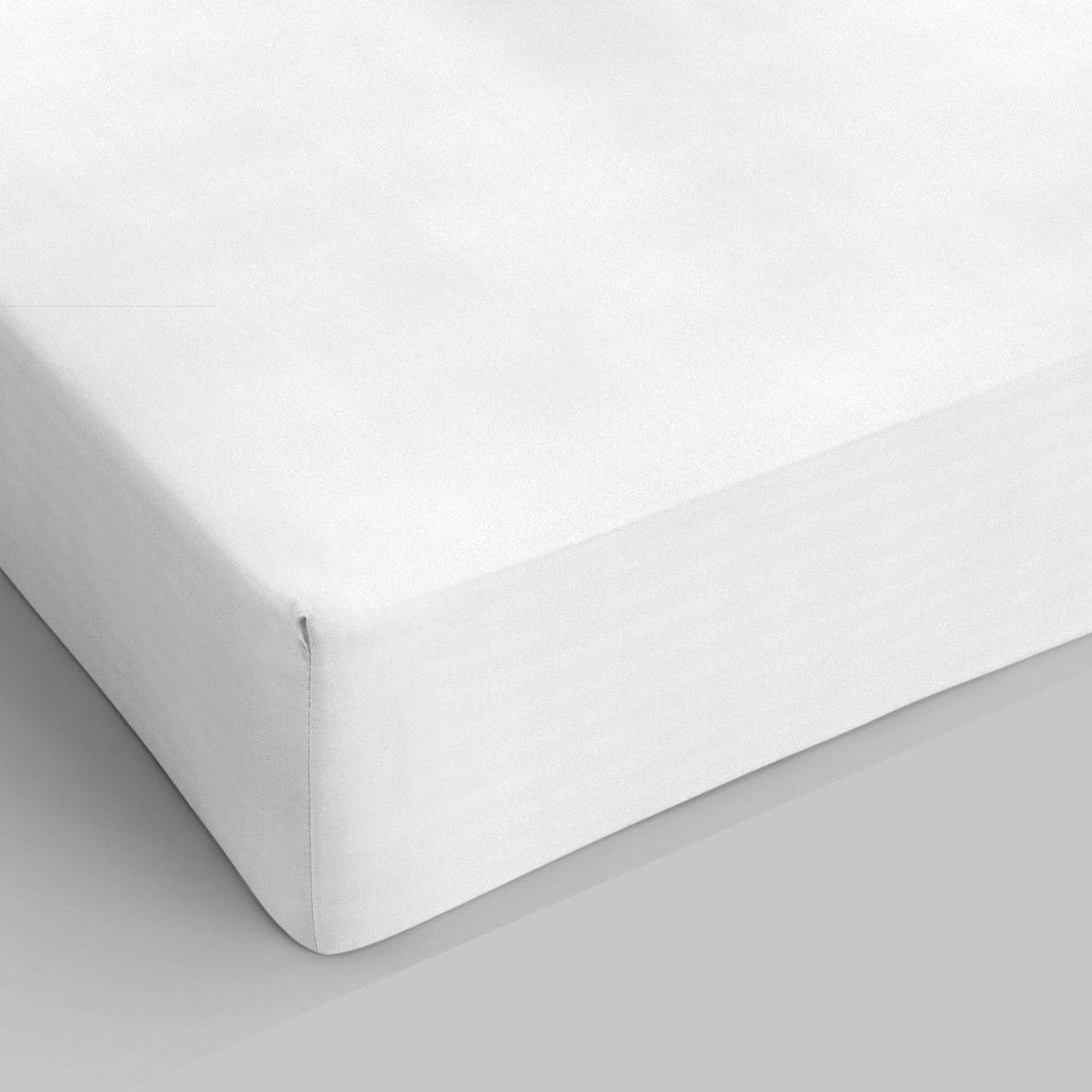 Sogni e Capricci Max Color Fitted Sheet with 25cm Corner, White, french size small double — image 1