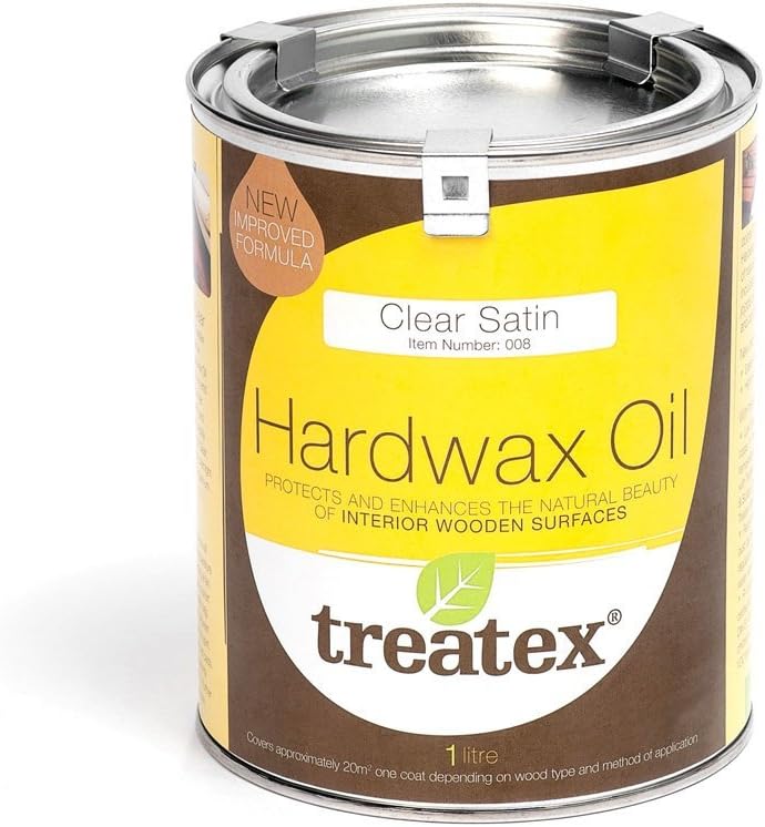 Treatex Clear Satin Hardwax Oil. 1 Litre. Protects & Enhances The Natural Beauty Of Wood.