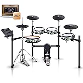HAMPBACK ACE-530 Electric Drum Set with Double Layers Mesh Heads, Choke Cymbal, Independent Hi-hat Stand, Restore Authentic Drum Sound &amp; Percussive Feel, Bluetooth Sound Module, Suit for Professional