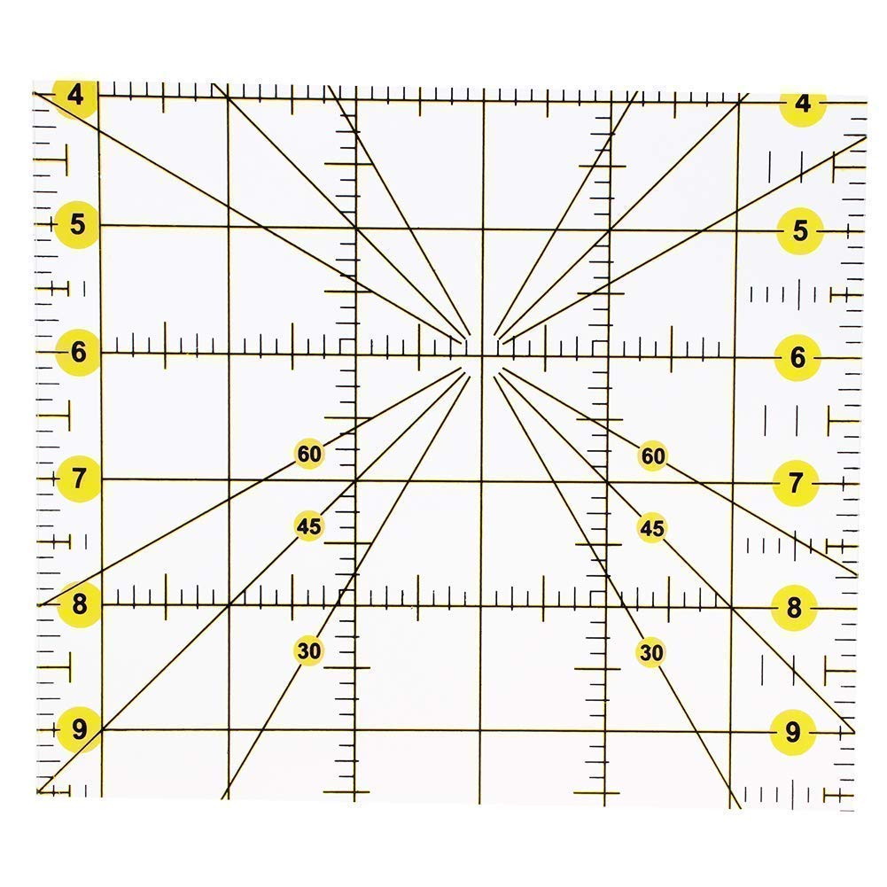 AUTOTOOLHOME Quilting Ruler Acrylic Quilters' Ruler for Easy Precision Cutting Fabric Paper, 6.5
