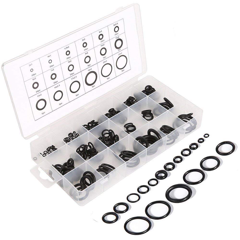 Rubber O-Ring Kit Plumbing Washer Seals Assortment Set (225pcs in Metric Size)