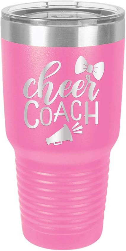 Amazon Cheer Coach 12オンスステムレスワインタンブラーカップグラスエッチング 面白い誕生日プレゼントアイデア 体操ジムチアリーディングコーチ 30 Oz ピンク Berkley Rose ワイングラス