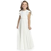 Abaowedding Fancy Chiffon Flower Girl Dresses Flutter Sleeves Junior Bridesmaid Dress