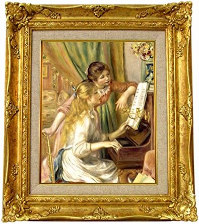 お1人様1点限り ルノワール 世界の名画コレクション ピアノによる少女たち 複製画 人物画 女性画 女子 音楽 楽器 レッスン 演奏 印象派 印象主義 ルノアール 複製 絵画 B2811 高い素材 Www Thebuffaloburger Com