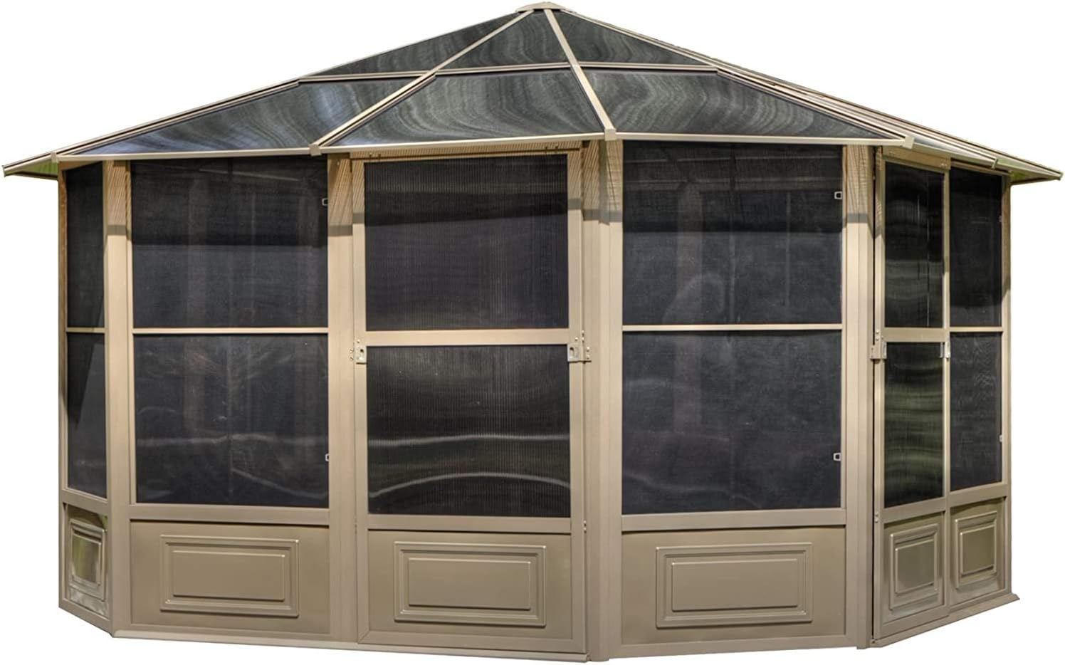 Gazebo Penguin Florence Solarium 12 Ft. x 18 Ft. in Sand