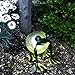 ReLIVE 6 Inch Bronze Green Metal Frog Cracked Glass Ball Outdoor Solar Powered LED Garden Light