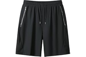 NATUST Boys Athletic Shorts Quick Dry Zipper Pockets Active Gym Workout Shorts 8-16 Years