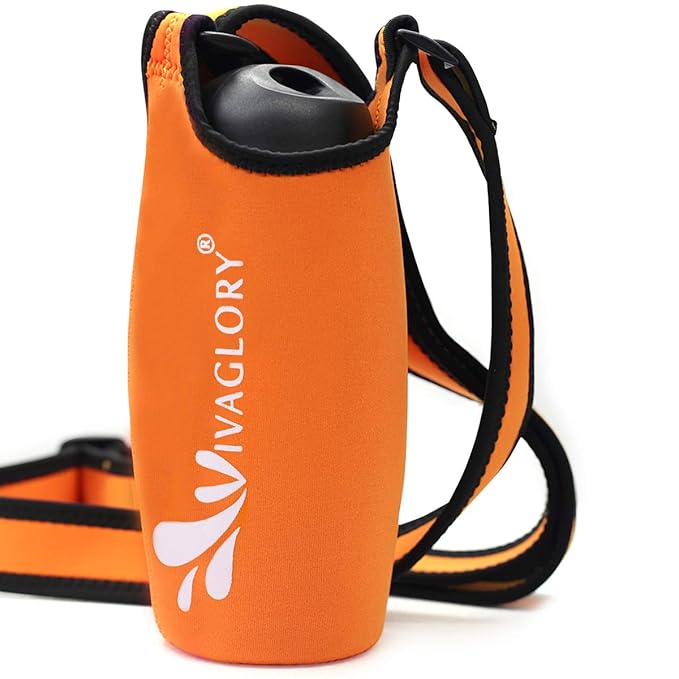 Vivaglory Neoprene Water Bottle Carrier with Wide Adjustable Shoulder