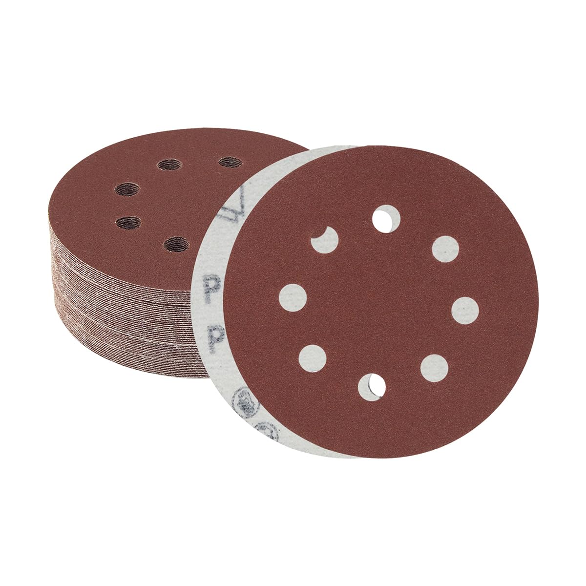 Meccion 125mm Sanding Discs 50pcs 150 Grits Sander Discs Pads 5 Inch 8 Holes Hook and Loop Sander Paper for Random Orbital Sander