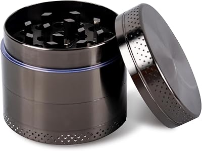 AYNKH Herb Grinder 4 Layer Zinc Alloy Magnetic Pollen Catcher Dry Herb Spice