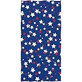 SUABO Oversized Beach Towel USA Flag 4th July American Red White Blue Star Stripes Beach Blanket Microfiber Quick Dry and Lightweight Towels for Bathroom,Hotel,Spa Hot Tub,Beach, Travel,71x32 inch