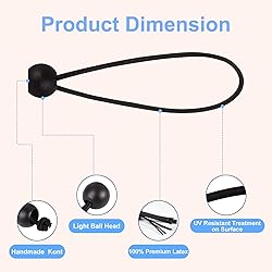 30PCS of 3 Sizes Ball Bungee Cords, 6, 9, 11 Inch