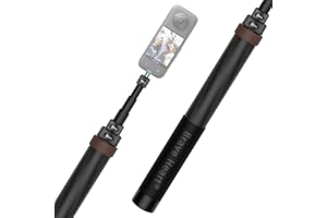 XIONZIJA 36cm-3m Carbon Fiber Invisible Selfie Stick for Insta360 Insta 360 ONE X3 ONE R ONE RS, ONE X, ONE, GO 2, ONE X2, Telescopic Design for Outdoor Activities (Purple)