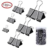 MOKAOU Binder Clips 130pcs Heavy Duty