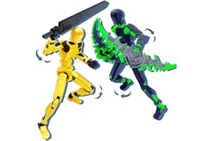 (Assembly Completed) T13 Action Figure Set, 3D Printed Toys Robo 13 Action Figure,Dummy 13 Titan 13 Action Figure (Black Gree