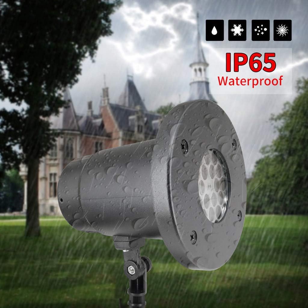 1982 Snowflake LED Projector Lights Rotating Snowfall Projection with