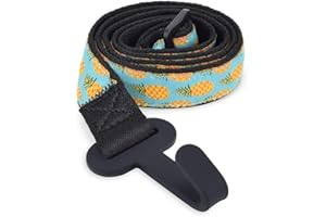 CLOUDMUSIC Pineapple Ukulele Strap with Hook Hawaiian Tropical Design No Drilling For Soprano Concert Tenor Ukulele (Pineapples in Blue)