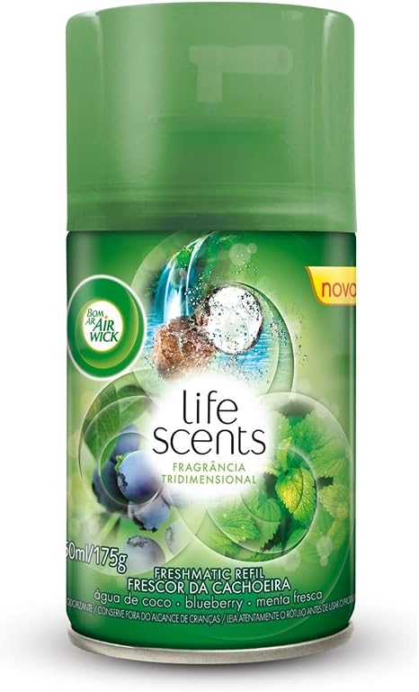 Desodorizador De Ar Automático Bom Ar 250Ml Frescor Da Cachoeira Refil Unit (7891035918070)