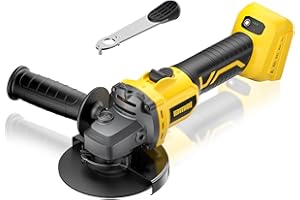 VERVEWAVE Angle Grinder 4-1/2" Brushless for Dewalt 20V Battery, 6 Variable Speed Power Grinder, Cordless Angle Grinder Power Tools For Cutting Grinding Polishing (Tool Only)