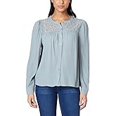 Angels Forever Young Womens Odele Lace Long Sleeve Blouse Top