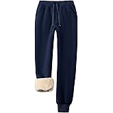 Flygo Womens Warm Fleece Pants Sherpa Lined Sweatpants Active Running Joggers Pants