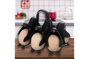 Egg Cooker Creative Penguin Shape Egg Steamer Multifunctional Kitchen Cooking Egg Storage Rack with Heat Resistant Handle can