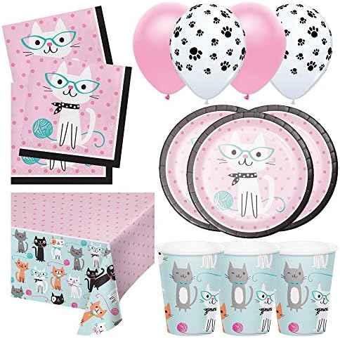 Purrfect Party Tableware Essential Pack (16 People)