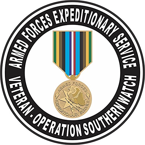 Armed Forces Expeditionary Medal Operation Southern Watch Decal 3.8 Inch Decal