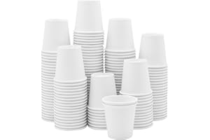 GUSTO [3 oz. - 300 Count White Small Paper Cups, Disposable Mini Bathroom Mouthwash Cups - Eco-Friendly and Versatile (Former