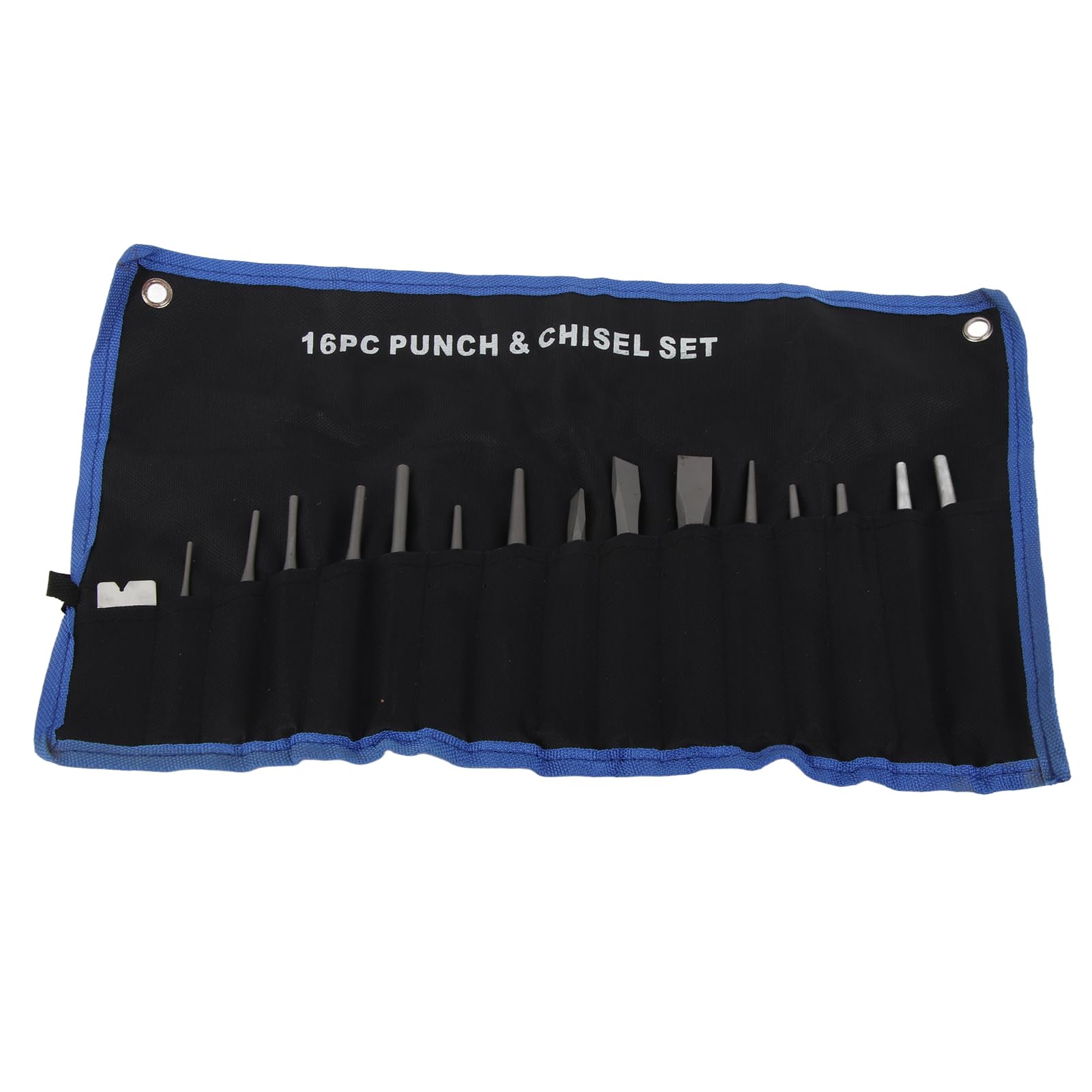 16Pcs Mechanics Anti-Rust Punches and Chisel Set, Pin Punch/Tapered Punch/Cold Chisel/Center Punch