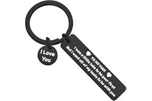 FEELMEM to My Man Gift for Husband I was A Little Late to Be Your First Keychain To My Love Gift Boyfriend Husband Gift