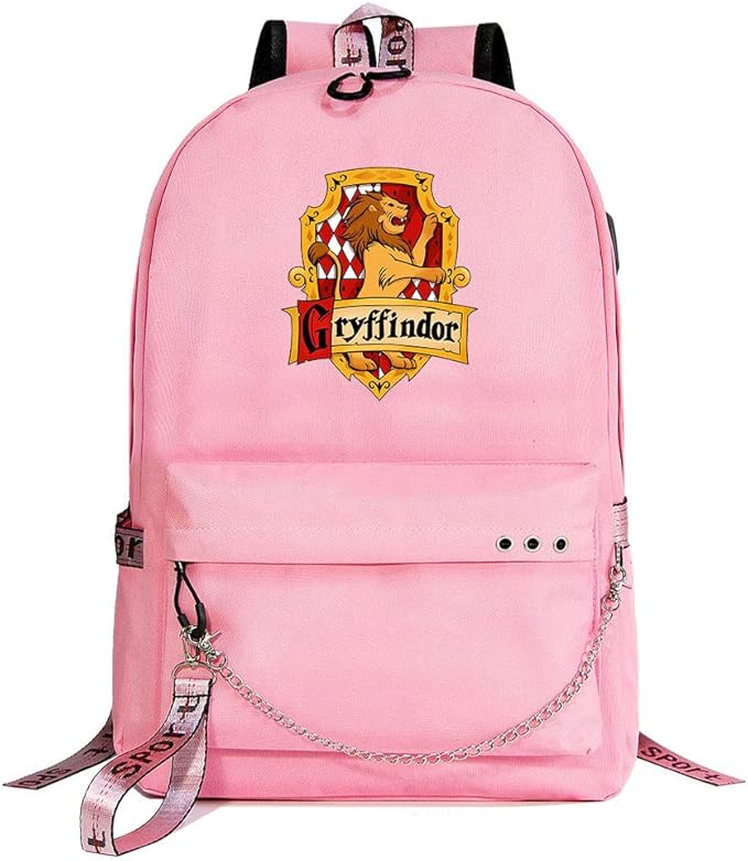 Harry Potter Backpack，College Casual Rucksack，Pink School Bag Style1