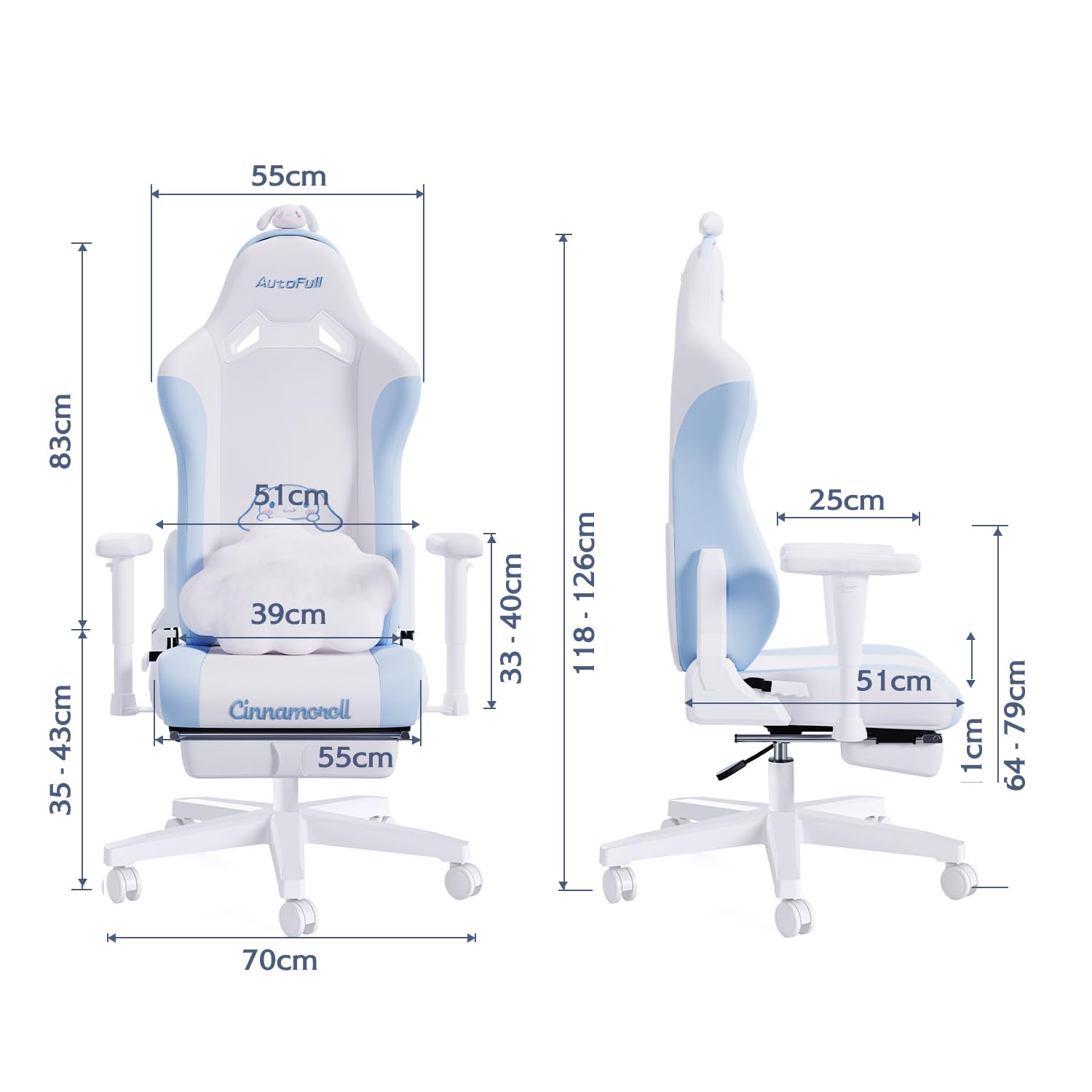 Mua AutoFull(オートフル) シナモロール ゲーミングチェア イス
