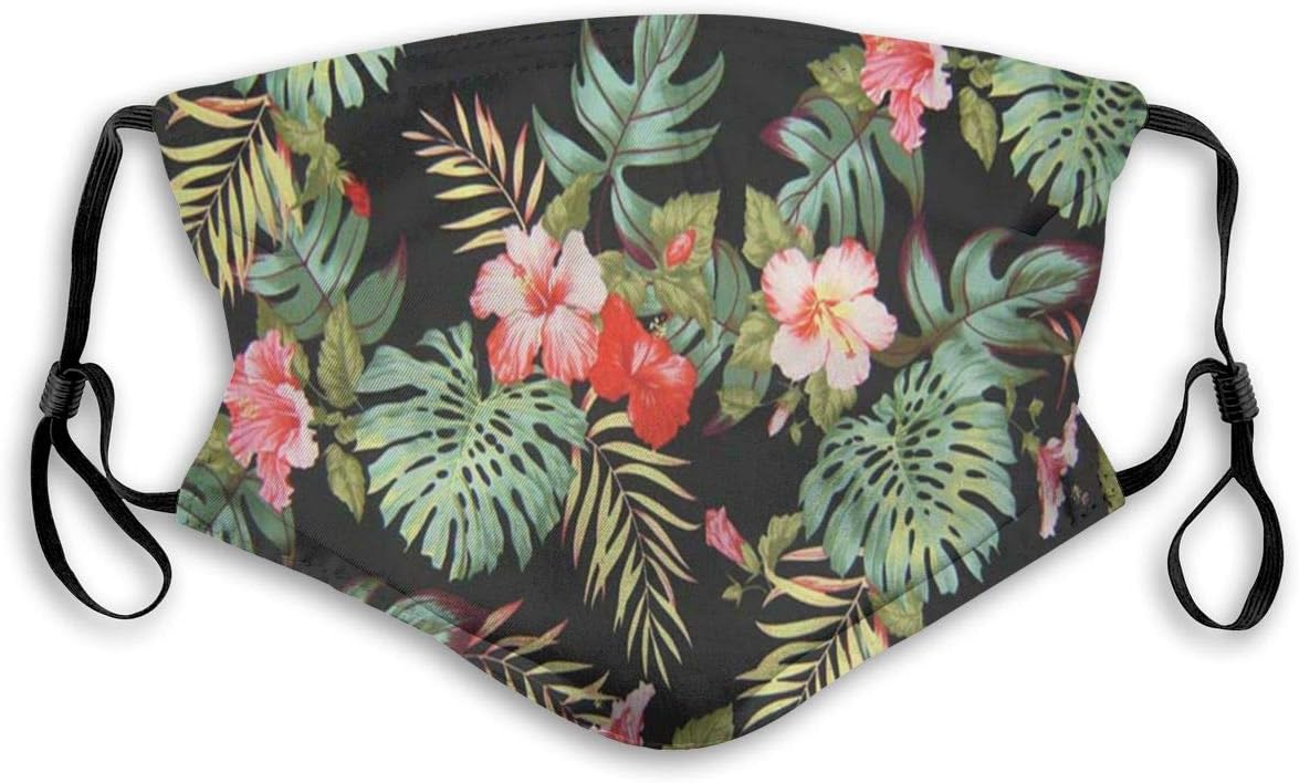 Hawaiian Prints Mans Women Dustproof Reusable Cloth Dust Mask