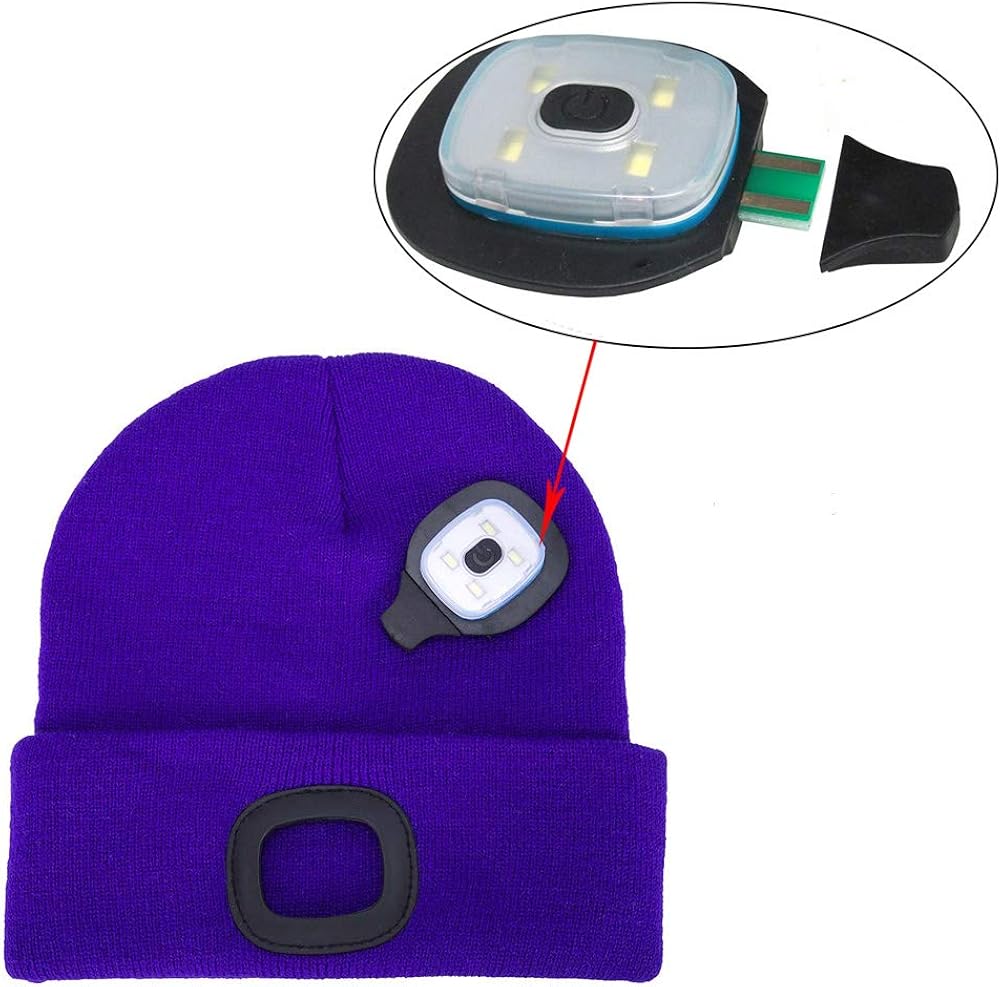 Lighting 4 LED Hands Free Flashlight BO KAI LUN USB Rechargeable LED